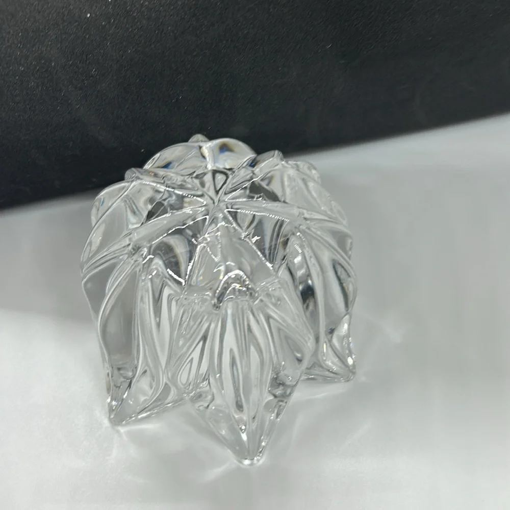 KOSTA BODA Crystal Clear Tulip Flower Votive Candle Holder Sweden 3 x 3 3/4